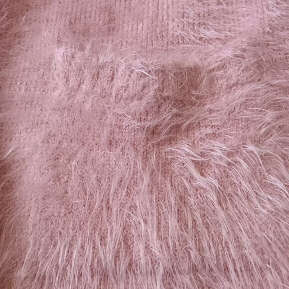 Chelsea & Theodore Pink Eyelash Knit Plus Size Open Front Cardigan Women's XXL - Picture 6 of 12